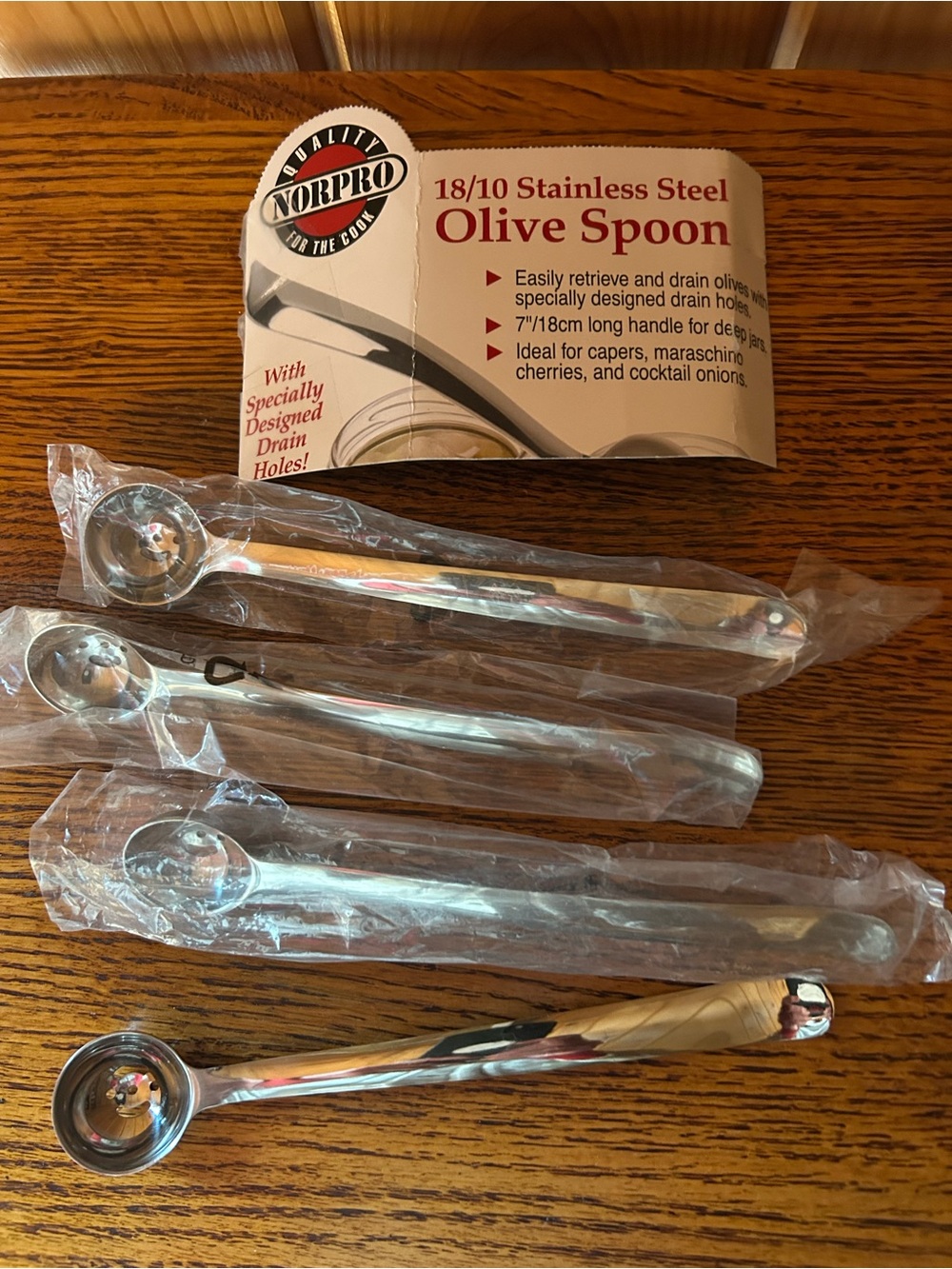 Norpro 18/10 Stainless Steel Olive 🫒Spoon - Silver